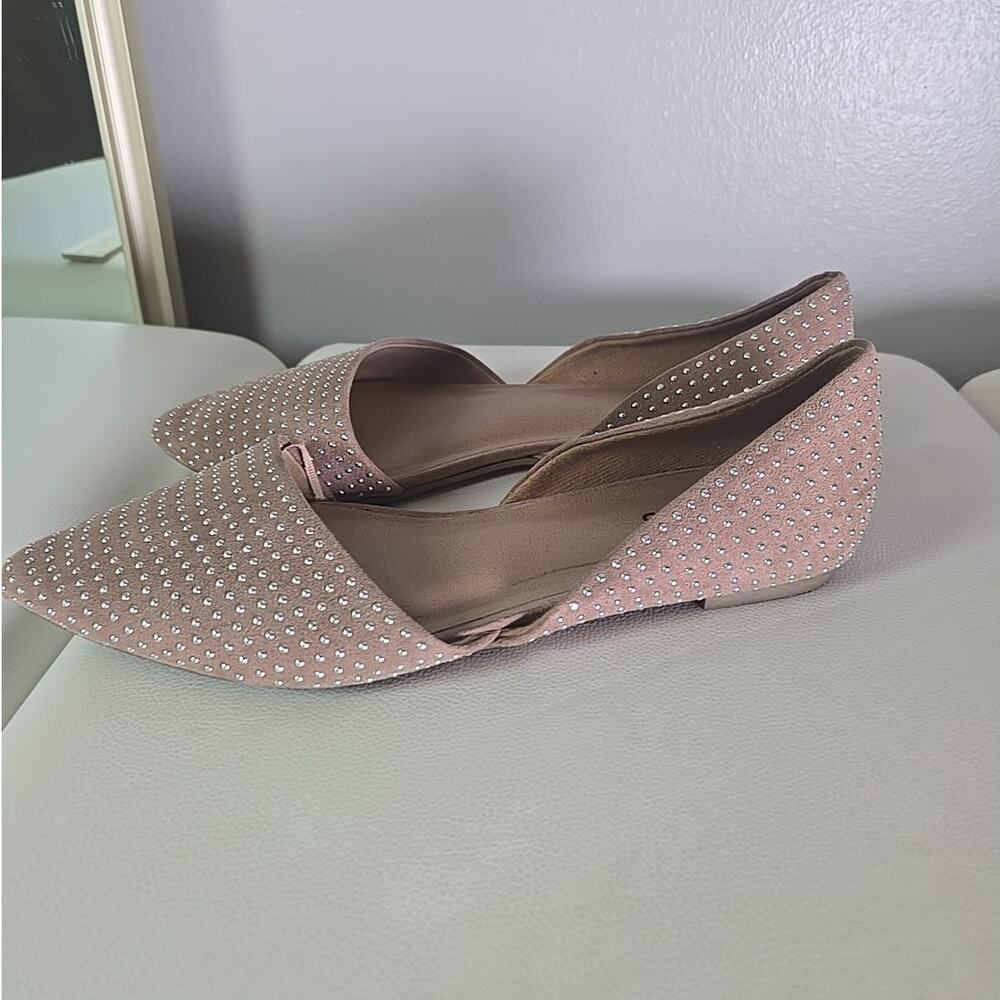 Torrid Pink Rhinestone Pointed-Toe Flats